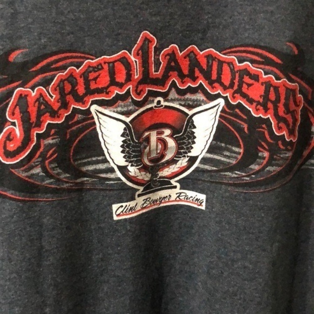 Clint Boyer Racing Jared Landers Graphic‎ Men's Shirt - Black and Red